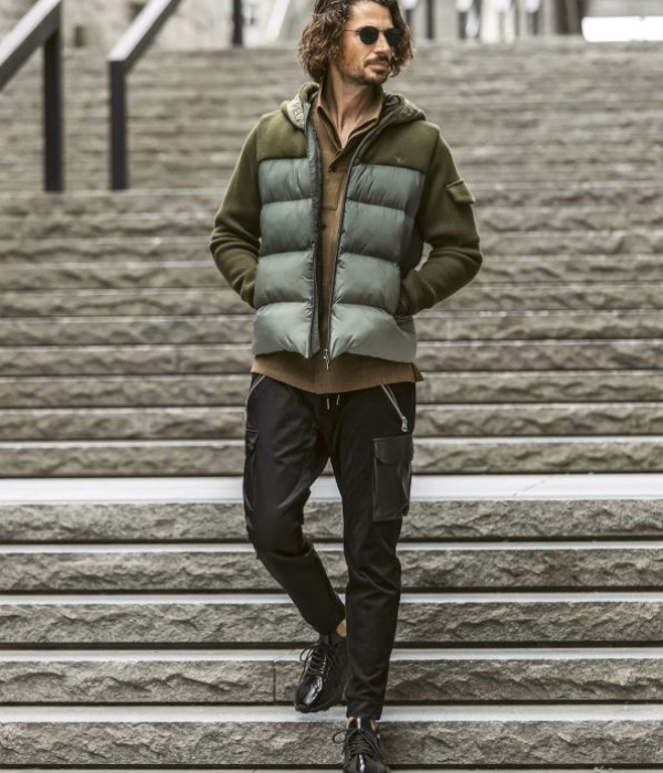 1PIU1UGUALE3 RELAX ウノピゥウノウグァーレトレ リラックス ブライトストレッチクレイジーカーゴパンツ メンズ カジュアル ミリタリー ストリート | 1PIU1UGUALE3 RELAX | 15