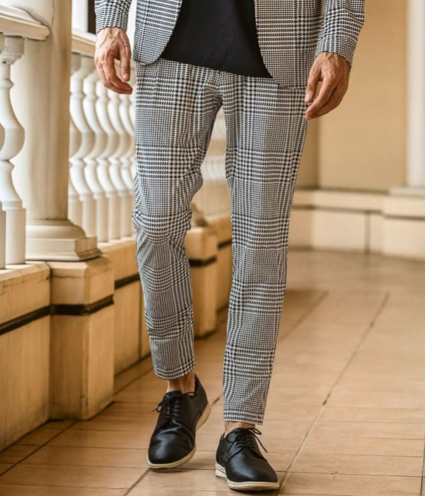 1PIU1UGUALE3 RELAX ウノピゥウノウグァーレトレ リラックス 接触冷感グレンチェックナイロンスラックス メンズ スーツパンツ スリム きれいめ カジュアル 男性 | 1PIU1UGUALE3 RELAX | 04