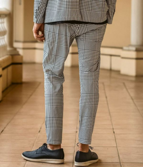 1PIU1UGUALE3 RELAX ウノピゥウノウグァーレトレ リラックス 接触冷感グレンチェックナイロンスラックス メンズ スーツパンツ スリム きれいめ カジュアル 男性 | 1PIU1UGUALE3 RELAX | 05