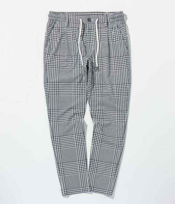 1PIU1UGUALE3 RELAX ウノピゥウノウグァーレトレ リラックス 接触冷感グレンチェックナイロンスラックス メンズ スーツパンツ スリム きれいめ カジュアル 男性 | 1PIU1UGUALE3 RELAX | 01