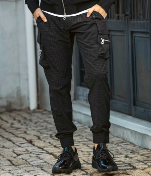 1PIU1UGUALE3 RELAX ウノピゥウノウグァーレトレ リラックス 接触冷感グレンチェックナイロンカーゴパンツ メンズ カジュアル ミリタリー ストリート | 1PIU1UGUALE3 RELAX | 10