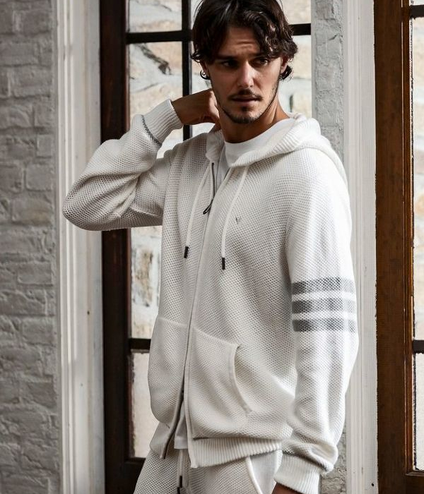 1PIU1UGUALE3 RELAX ウノピゥウノウグァーレトレ リラックス 鹿の子ニットパーカー メンズ フーディ ジップ ロゴ カジュアル ルームウェア 部屋着 春夏 1PIU1UGUALE3 RELAX ウノピゥウノウグァーレトレ リラックス 鹿の子