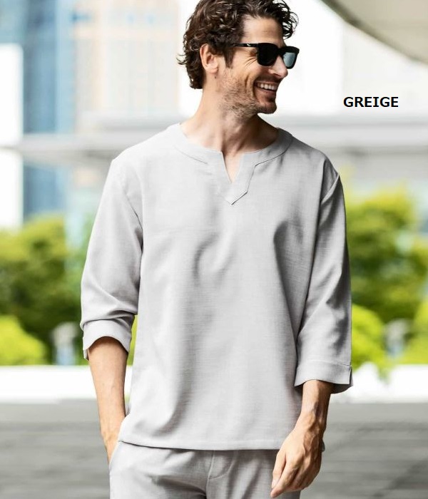 1PIU1UGUALE3 RELAX キーネックシャツ 1PIU1UGUALE3 RELAX ウノピゥウノウグァーレトレ リラックス