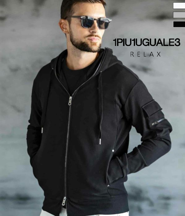 1PIU1UGUALE3 RELAX ウノピゥウノウグァーレトレ リラックス カーゴパーカー メンズ 男性 フーディ スウェット カジュアル ミリタリー 1PIU1UGUALE3 RELAX ウノピゥウノウグァーレトレ リラックス カーゴ