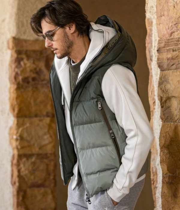 1PIU1UGUALE3 RELAX ウノピゥウノウグァーレトレ リラックス グラデーションダウンベスト メンズ アウター カジュアル 男性 秋冬 防寒 1PIU1UGUALE3 RELAX ウノピゥウノウグァーレトレ リラックス