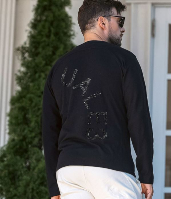 1PIU1UGUALE3 RELAX ウノピゥウノウグァーレトレ リラックス ラインストーンロゴTシャツ メンズ ロンT 長袖 カットソー カジュアル スポーツ | 1PIU1UGUALE3 RELAX | 04