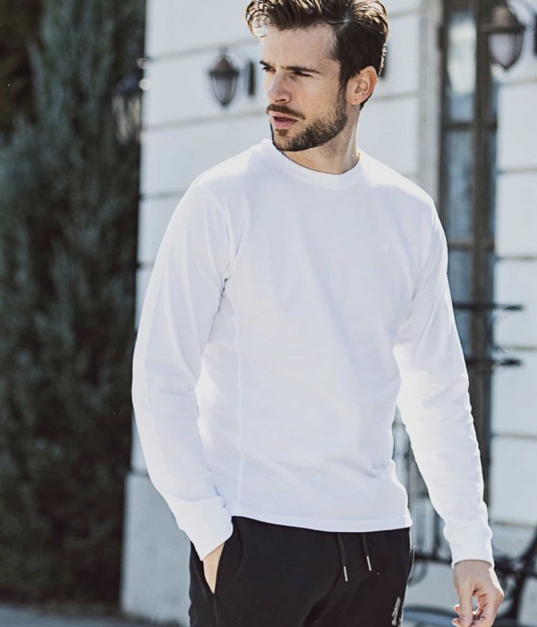 1PIU1UGUALE3 長袖Tシャツ 1PIU1UGUALE3 RELAX ウノピゥウノウグァーレトレ ラインストーン ロゴ