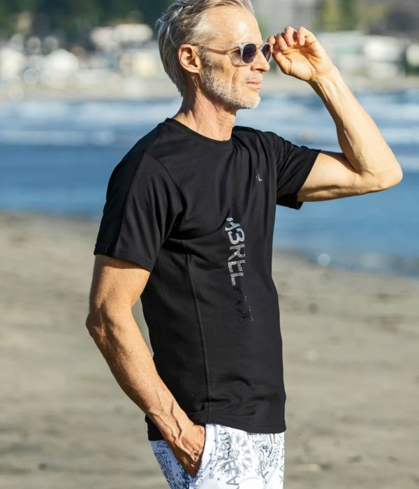 ウノピゥウノウグァーレトレリラックス 1PIU1UGUALE3 RELAX ラインストーングラデーションロゴ半袖Tシャツ カットソー カジュアル スポーツ シンプル | 1PIU1UGUALE3 RELAX | 07