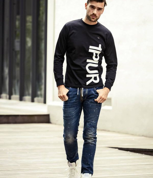 1PIU1UGUALE3 RELAX ウノピゥウノウグァーレトレ リラックス 縦ロゴロングTシャツ 長袖 ロンT カットソー カジュアル スポーツ | 1PIU1UGUALE3 RELAX | 14