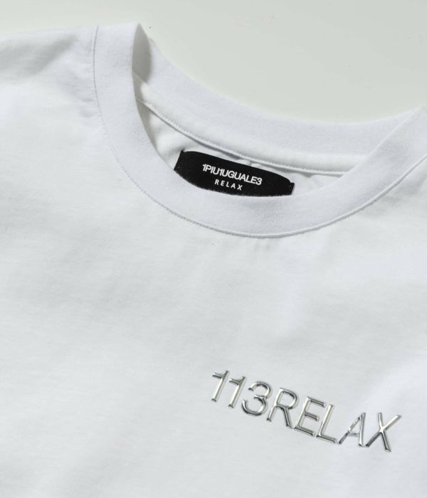 1PIU1UGUALE3 RELAX ウノピゥウノウグァーレトレ リラックス メタルロゴロングTシャツ 長袖 ロンT カットソー カジュアル スポーツ | 1PIU1UGUALE3 RELAX | 08