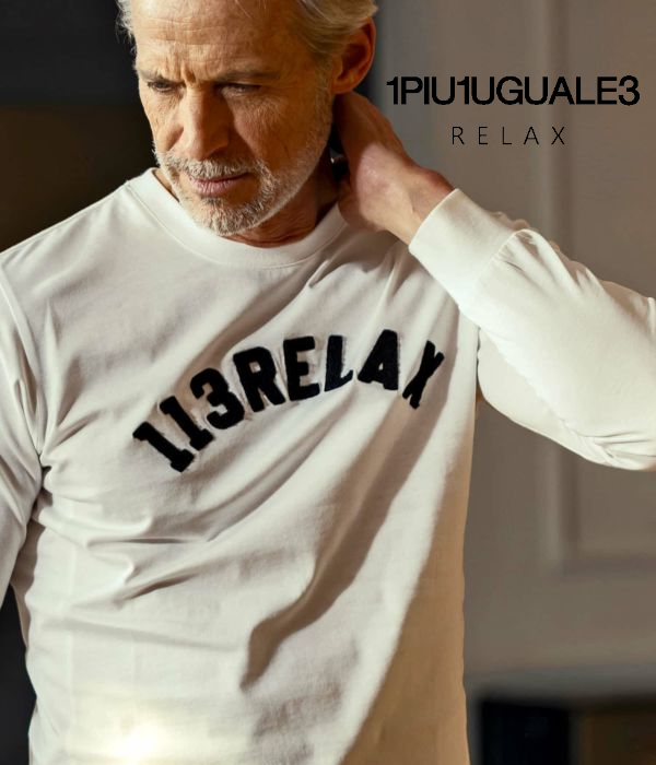 1PIU1UGUALE3 RELAX ウノピゥウノウグァーレトレ リラックス サガラ刺繍アーチロゴロングTシャツ 長袖 ロンT カットソー カジュアル スポーツ | 1PIU1UGUALE3 RELAX