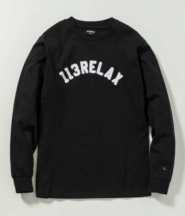 【1PIU1UGUALE3 RELAX】サガラ刺繍アーチロゴロングTシャツ 1PIU1UGUALE3 RELAX ウノピゥウノウグァーレトレ リラックス
