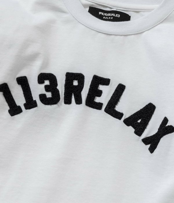 1PIU1UGUALE3 RELAX ウノピゥウノウグァーレトレ リラックス サガラ刺繍アーチロゴロングTシャツ 長袖 ロンT カットソー カジュアル スポーツ | 1PIU1UGUALE3 RELAX | 08