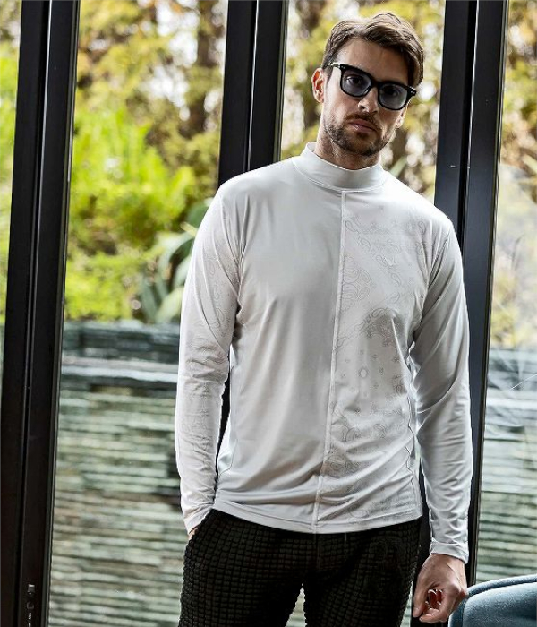 1PIU1UGUALE3 RELAX ウノピゥウノウグァーレトレ リラックス ペイズリーラッシュガード メンズ モックネック レジャー プール 海 マリンスポーツ サーフィン | 1PIU1UGUALE3 RELAX | 11