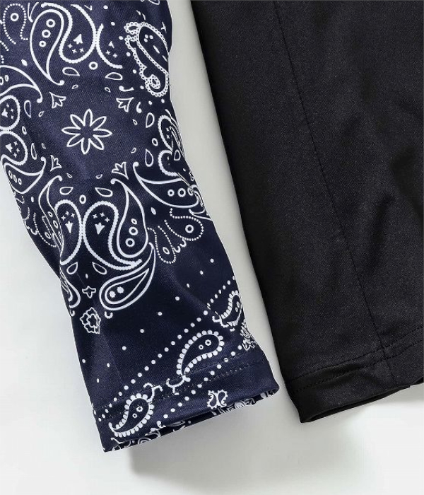 1PIU1UGUALE3 RELAX ウノピゥウノウグァーレトレ リラックス ペイズリーラッシュガード メンズ モックネック レジャー プール 海 マリンスポーツ サーフィン | 1PIU1UGUALE3 RELAX | 09