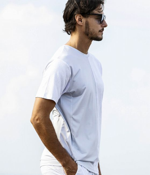 1PIU1UGUALE3 RELAX ウノピゥウノウグァーレトレ リラックス ペイズリーラッシュガード 半袖 メンズ Tシャツ レジャー プール 海 マリンスポーツ サーフィン | 1PIU1UGUALE3 RELAX | 09