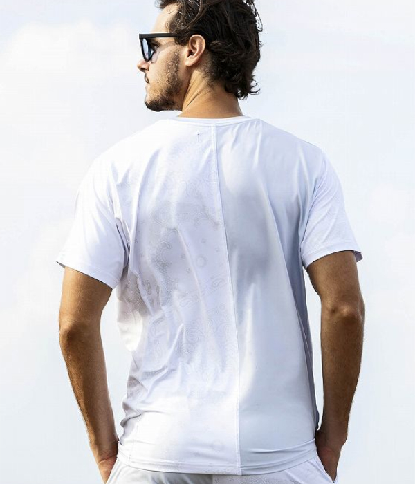 1PIU1UGUALE3 RELAX ウノピゥウノウグァーレトレ リラックス ペイズリーラッシュガード 半袖 メンズ Tシャツ レジャー プール 海 マリンスポーツ サーフィン | 1PIU1UGUALE3 RELAX | 10