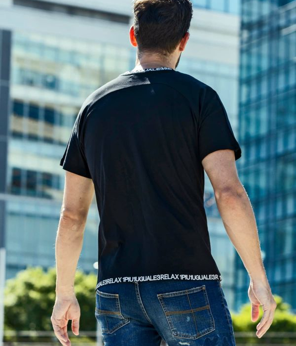 1PIU1UGUALE3 RELAX ウノピゥウノウグァーレトレ リラックス ネックロゴTシャツ メンズ 半袖 男性 カジュアル スポーツ トレーニング ジム 春夏 | 1PIU1UGUALE3 RELAX | 03