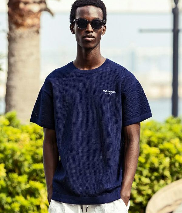 1PIU1UGUALE3 RELAX ウノピゥウノウグァーレトレ リラックス メッシュニットTシャツ 半袖 メンズ カットソー カジュアル リゾート 夏 男性 | 1PIU1UGUALE3 RELAX | 02