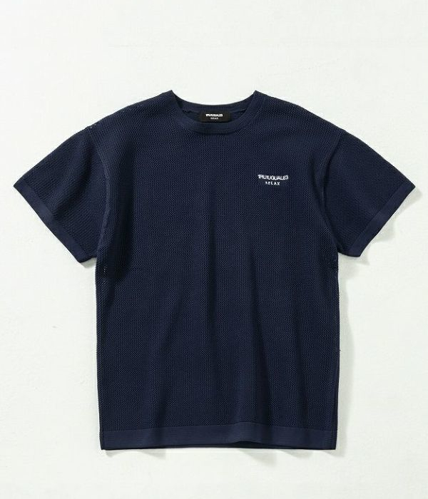 1PIU1UGUALE3 RELAX ウノピゥウノウグァーレトレ リラックス メッシュニットTシャツ 半袖 メンズ カットソー カジュアル リゾート 夏 男性 | 1PIU1UGUALE3 RELAX | 14