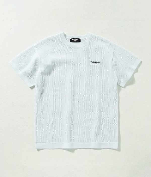 1PIU1UGUALE3 RELAX ウノピゥウノウグァーレトレ リラックス メッシュニットTシャツ 半袖 メンズ カットソー カジュアル リゾート 夏 男性 | 1PIU1UGUALE3 RELAX | 06