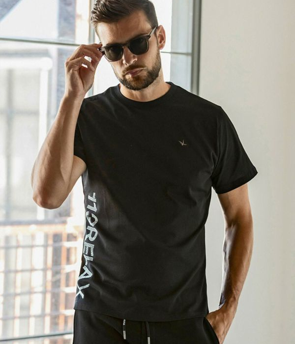 1PIU1UGUALE3 RELAX ウノピゥウノウグァーレトレ リラックス ラインストーンロゴTシャツ メンズ 半袖 カットソー カジュアル スポーツ ジム インナー | 1PIU1UGUALE3 RELAX | 02
