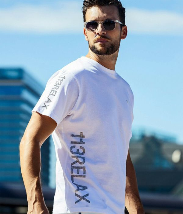 1PIU1UGUALE3 RELAX ウノピゥウノウグァーレトレ リラックス ラインストーンロゴTシャツ メンズ 半袖 カットソー カジュアル スポーツ ジム インナー | 1PIU1UGUALE3 RELAX | 06