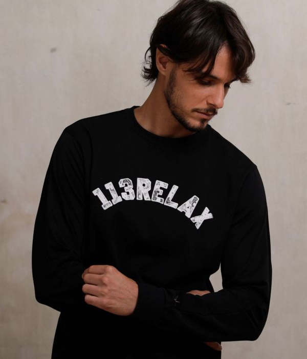 1PIU1UGUALE3 RELAX ペイズリーロゴロングTシャツ 長袖 ロンT 1PIU1UGUALE3 RELAX ウノピゥウノウグァーレトレ リラックス