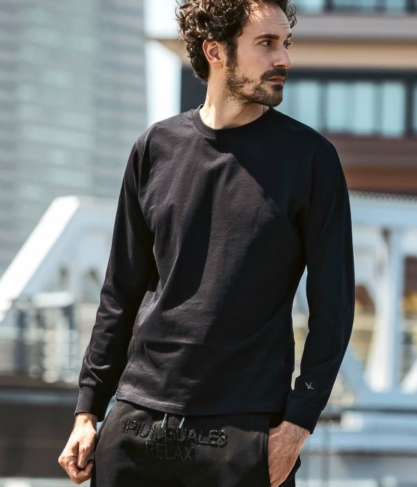 1PIU1UGUALE3 RELAX ウノピゥウノウグァーレトレ リラックス バック刺繍ロゴTシャツメンズ ロンT 長袖 カットソー カジュアル スポーツ | 1PIU1UGUALE3 RELAX | 03