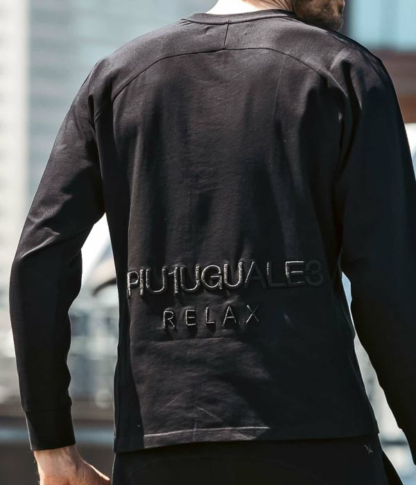 1PIU1UGUALE3 RELAX ウノピゥウノウグァーレトレ リラックス バック刺繍ロゴTシャツメンズ ロンT 長袖 カットソー カジュアル スポーツ | 1PIU1UGUALE3 RELAX | 02