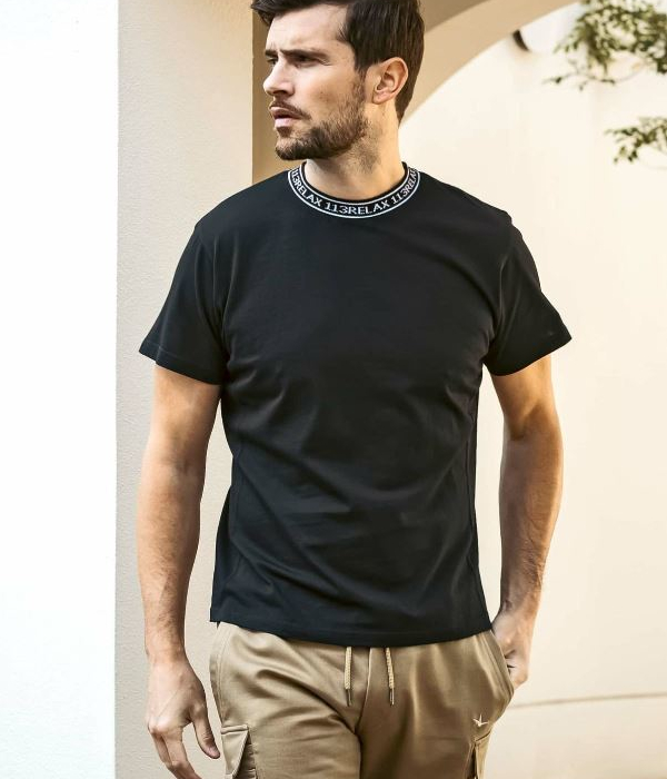 1PIU1UGUALE3 RELAX ウノピゥウノウグァーレトレ リラックス ネックロゴTシャツ メンズ 半袖 カットソー カジュアル スポーツ インナー | 1PIU1UGUALE3 RELAX | 03