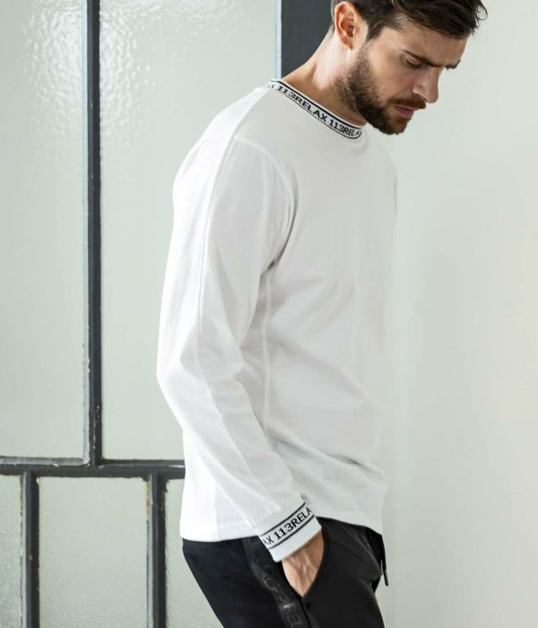 1PIU1UGUALE3 RELAX ウノピゥウノウグァーレトレ リラックス ネックロゴTシャツ メンズ ロンT 長袖 カットソー カジュアル スポーツ | 1PIU1UGUALE3 RELAX | 04