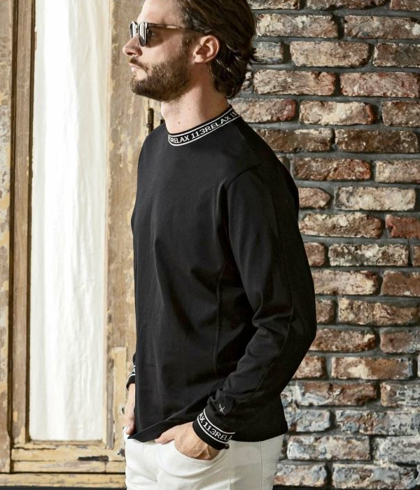 1PIU1UGUALE3 RELAX ウノピゥウノウグァーレトレ リラックス ネックロゴTシャツ メンズ ロンT 長袖 カットソー カジュアル スポーツ | 1PIU1UGUALE3 RELAX | 09