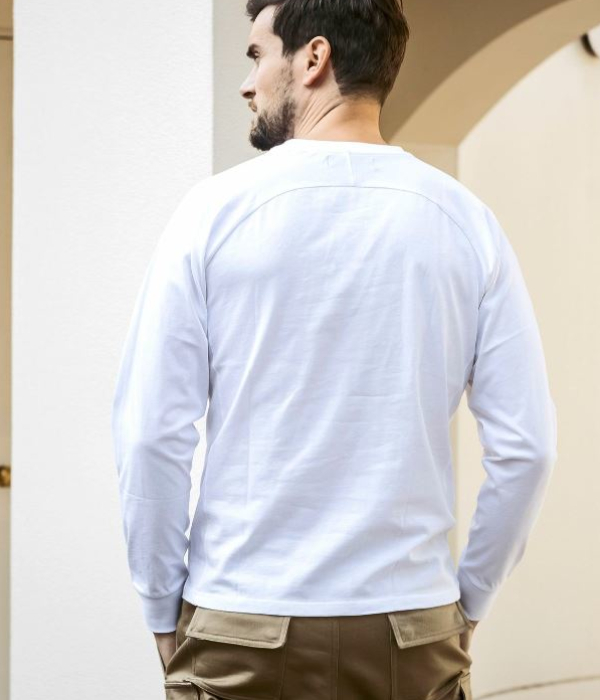 1PIU1UGUALE3 RELAX ウノピゥウノウグァーレトレ リラックス 袖ロゴアップリケTシャツ 長袖 カットソー メンズ ロンT カジュアル 男性 | 1PIU1UGUALE3 RELAX | 10