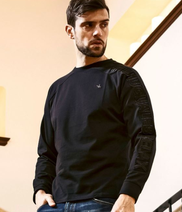 1PIU1UGUALE3 RELAX ウノピゥウノウグァーレトレ リラックス 袖ロゴアップリケTシャツ 長袖 カットソー メンズ ロンT カジュアル 男性 | 1PIU1UGUALE3 RELAX | 02