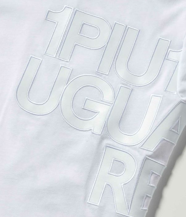 1PIU1UGUALE3 RELAX ウノピゥウノウグァーレトレ リラックス フェイクレザーロゴTシャツ メンズ 半袖 カットソー カジュアル スポーツ インナー | 1PIU1UGUALE3 RELAX | 12