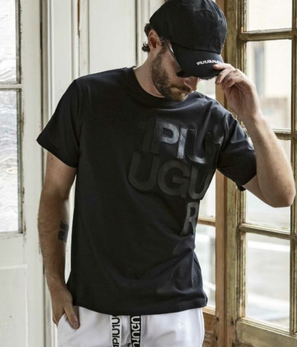 1PIU1UGUALE3 RELAX ウノピゥウノウグァーレトレ リラックス フェイクレザーロゴTシャツ メンズ 半袖 カットソー カジュアル スポーツ インナー | 1PIU1UGUALE3 RELAX | 02