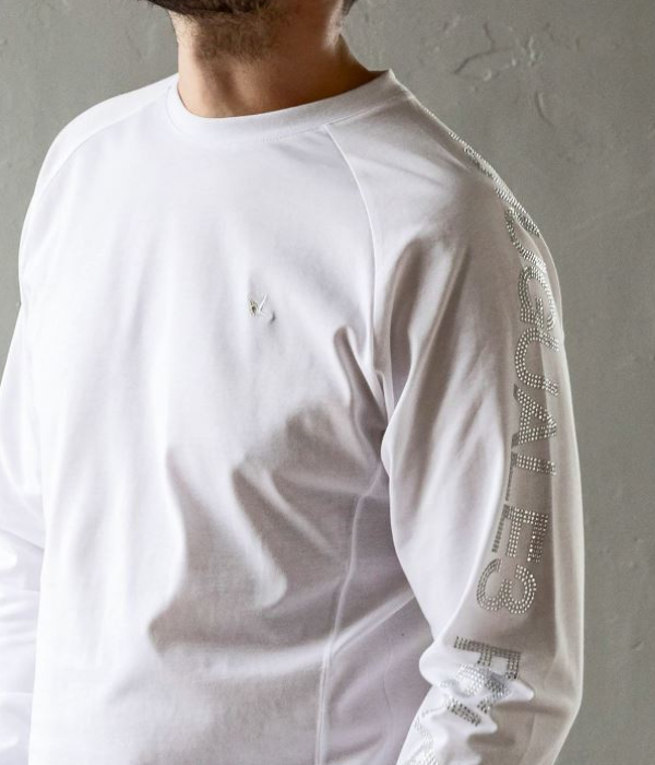 1PIU1UGUALE3 RELAX ウノピゥウノウグァーレトレ リラックス ラインストーンロゴTシャツ 長袖 カットソー メンズ ロンT カジュアル 男性 | 1PIU1UGUALE3 RELAX | 04