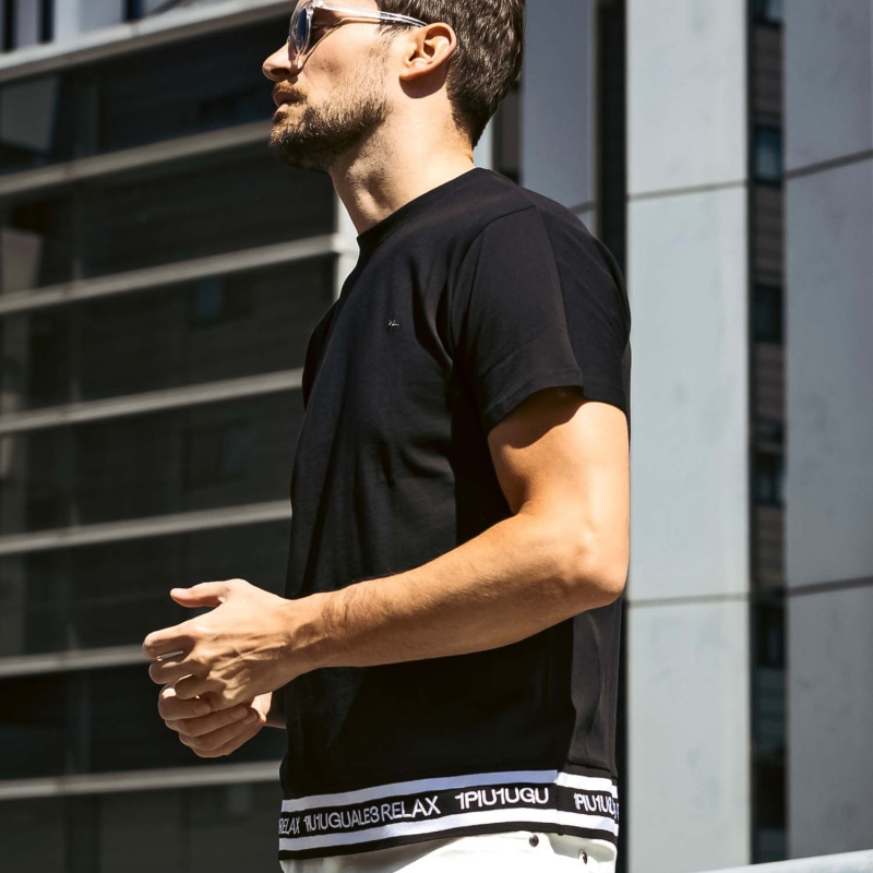 1PIU1UGUALE3 RELAX ウノピゥウノウグァーレトレ リラックス 裾ロゴ半袖Tシャツ カットソー メンズ ブランド ファッション ウノピュー | 1PIU1UGUALE3 RELAX | 02