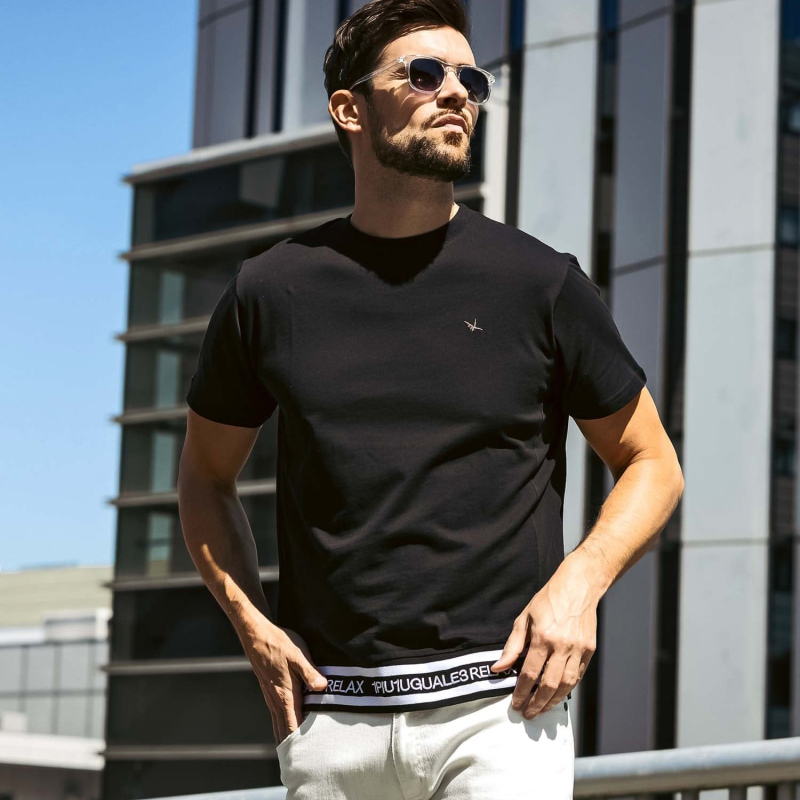 1PIU1UGUALE3 RELAX ウノピゥウノウグァーレトレ リラックス 裾ロゴ半袖Tシャツ カットソー メンズ ブランド ファッション ウノピュー | 1PIU1UGUALE3 RELAX | 05