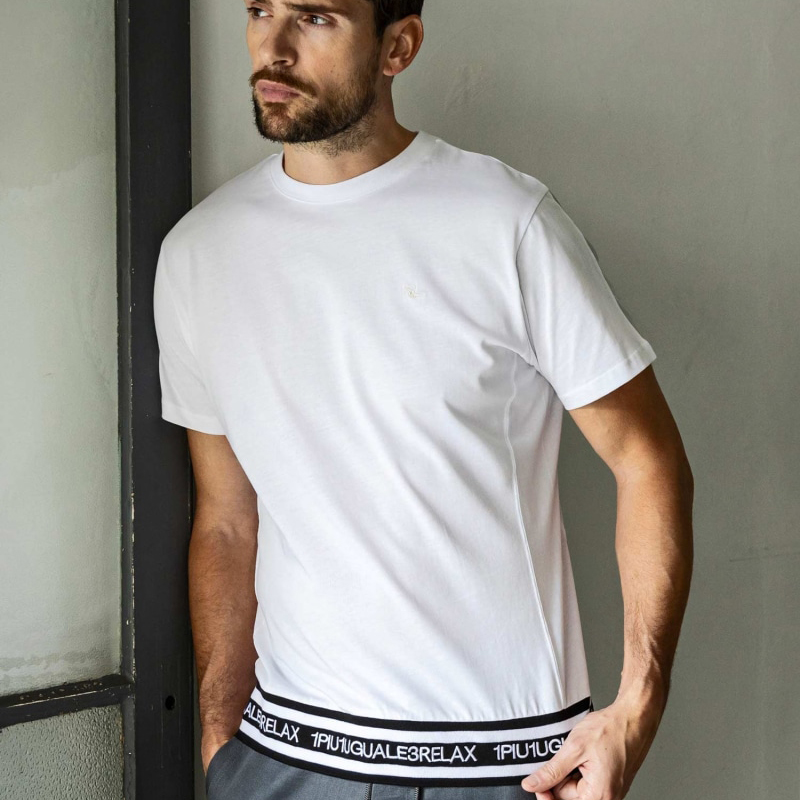 1PIU1UGUALE3 RELAX ウノピゥウノウグァーレトレ リラックス 裾ロゴ半袖Tシャツ カットソー メンズ ブランド ファッション ウノピュー | 1PIU1UGUALE3 RELAX | 08