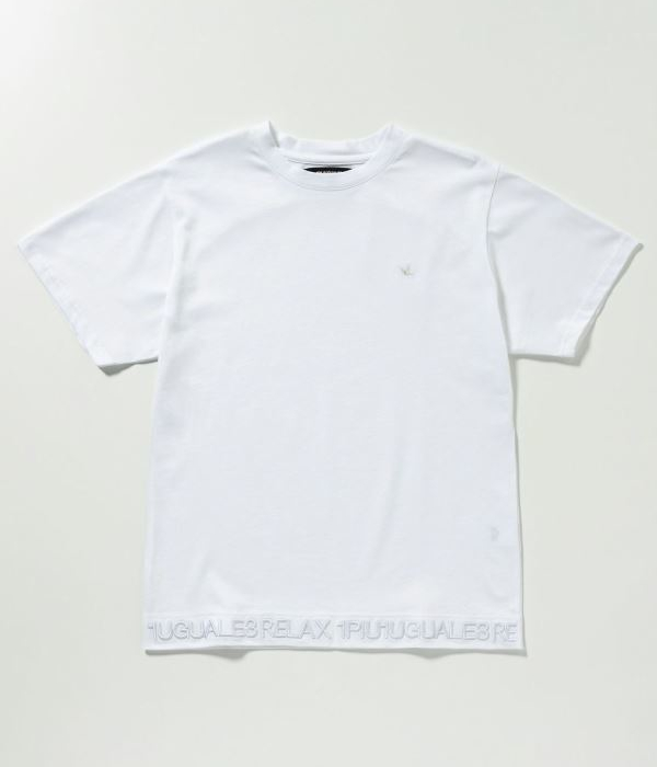 1PIU1UGUALE3 RELAX ウノピゥウノウグァーレトレ リラックス ヘム刺繍ロゴTシャツ メンズ 半袖 カットソー カジュアル スポーツ | 1PIU1UGUALE3 RELAX | 01