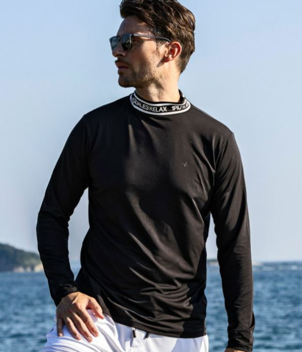1PIU1UGUALE3 RELAX ウノピゥウノウグァーレトレ リラックス ネックロゴラッシュガード 長袖 Tシャツ レジャー プール ロンT 海 スポーツ サーフィン | 1PIU1UGUALE3 RELAX | 03