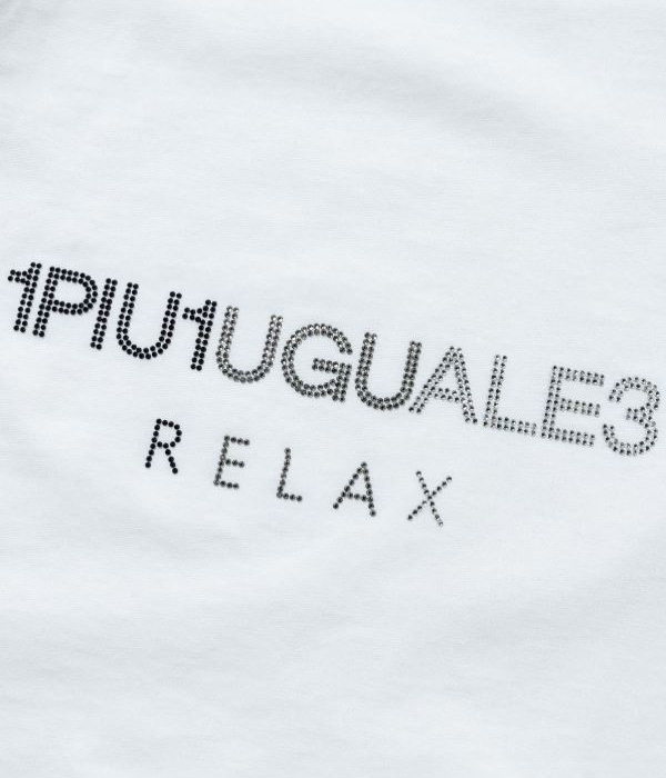 1PIU1UGUALE3 RELAX ウノピゥウノウグァーレトレ リラックス ラインストーンロゴTシャツ メンズ ロンT 長袖 カットソー カジュアル スポーツ | 1PIU1UGUALE3 RELAX | 07