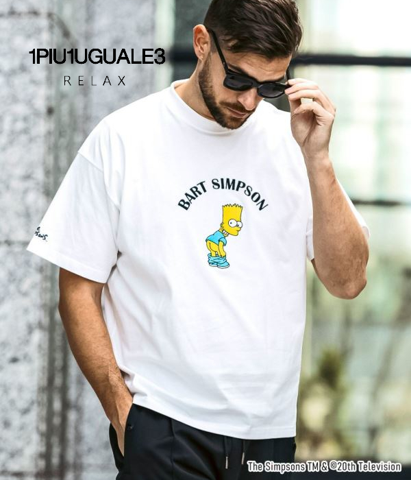 1PIU1UGUALE3 RELAX ウノピゥウノウグァーレトレ リラックス The Simpsons シンプソン Tシャツ メンズ 半袖 カットソー カジュアル | 1PIU1UGUALE3 RELAX