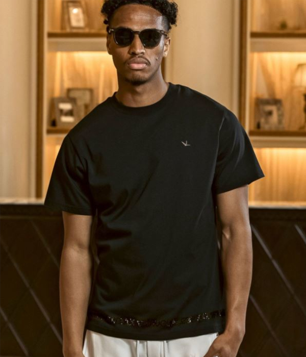 1PIU1UGUALE3 RELAX ウノピゥウノウグァーレトレ リラックス ラインストーンヘムシルケットTシャツ メンズ 半袖 カットソー カジュアル スポーツ | 1PIU1UGUALE3 RELAX | 12