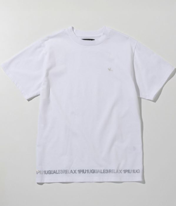 1PIU1UGUALE3 RELAX ウノピゥウノウグァーレトレ リラックス ラインストーンヘムシルケットTシャツ メンズ 半袖 カットソー カジュアル スポーツ | 1PIU1UGUALE3 RELAX | 01
