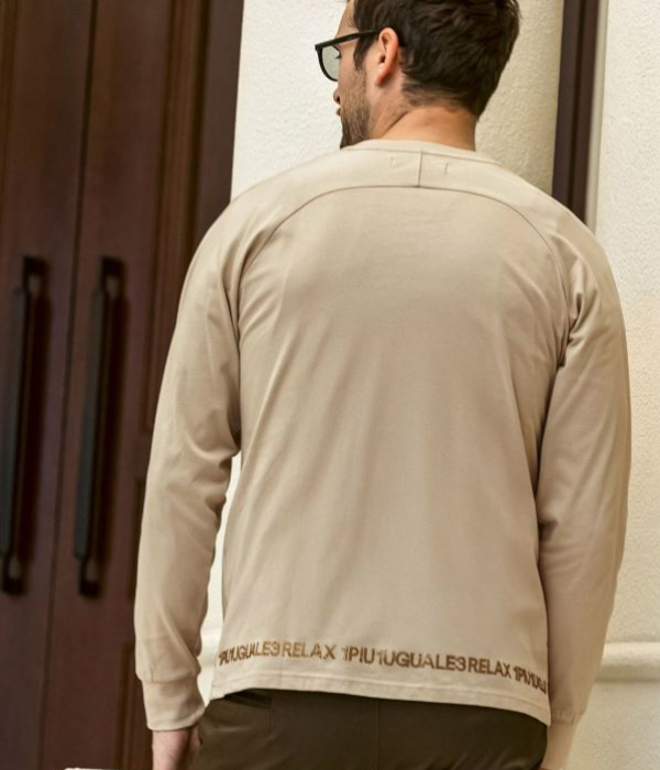 1PIU1UGUALE3 RELAX ウノピゥウノウグァーレトレ リラックス ラインストーンヘムシルケットTシャツ メンズ ロンT 長袖 カットソー カジュアル スポーツ | 1PIU1UGUALE3 RELAX | 08