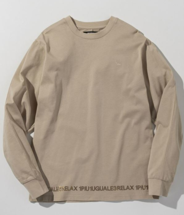 1PIU1UGUALE3 RELAX ウノピゥウノウグァーレトレ リラックス ラインストーンヘムシルケットTシャツ メンズ ロンT 長袖 カットソー カジュアル スポーツ | 1PIU1UGUALE3 RELAX | 02