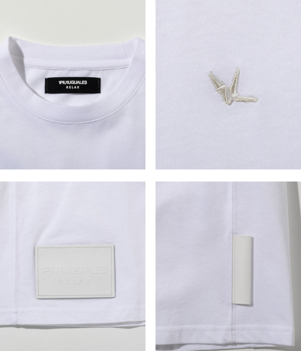 1PIU1UGUALE3 RELAX ウノピゥウノウグァーレトレ リラックス レザーパッチシルケットTシャツ メンズ 半袖 カットソー カジュアル スポーツ | 1PIU1UGUALE3 RELAX | 11